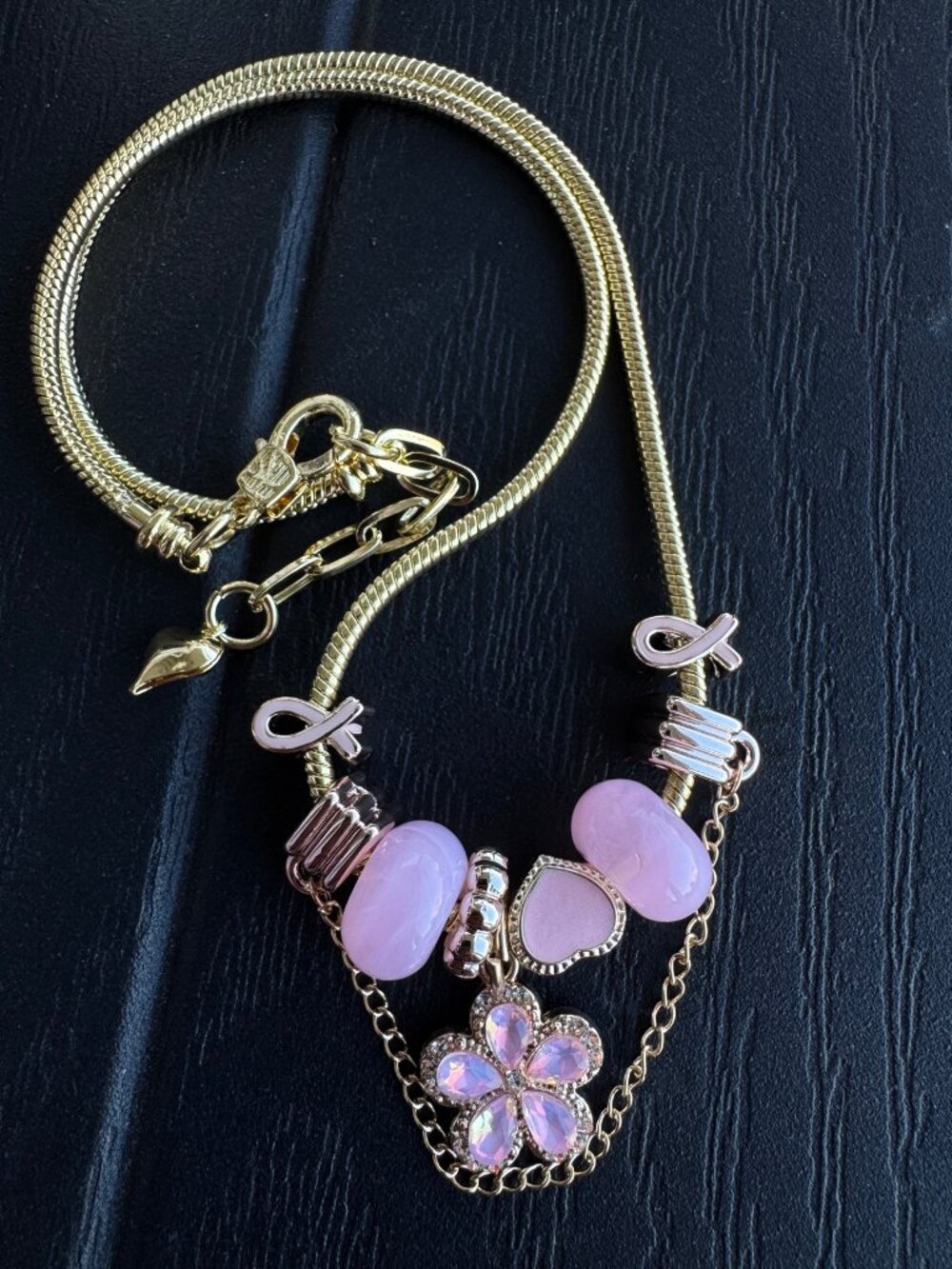 Blush Bloom Flower Charm Necklace
